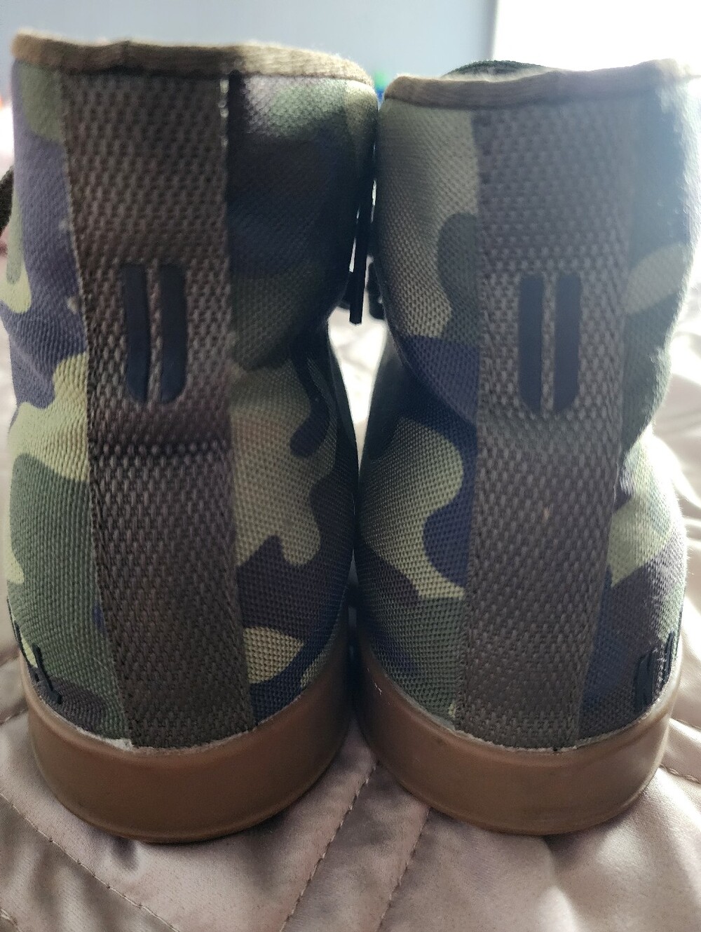 Kids Camo High-Top Sneakers - Green Camo